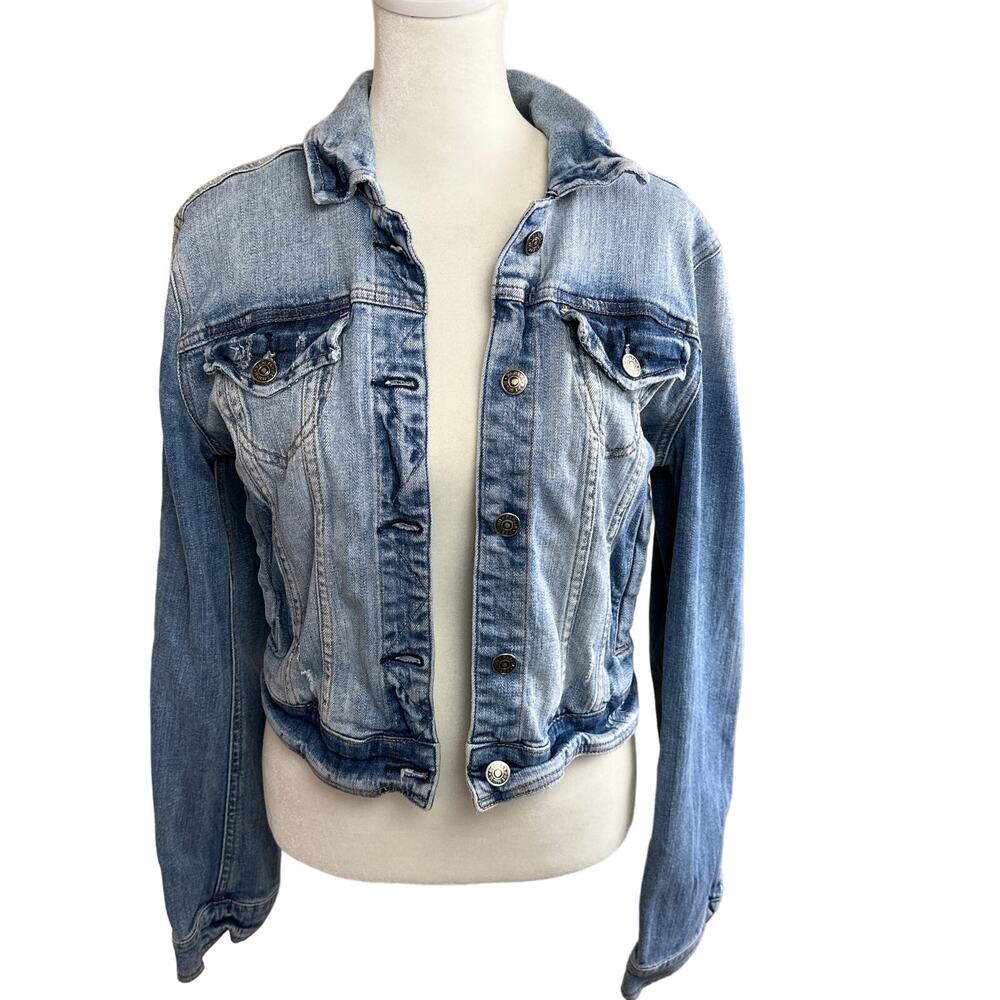 Papaya Jacket‎ Women's Large Distressed Cropped